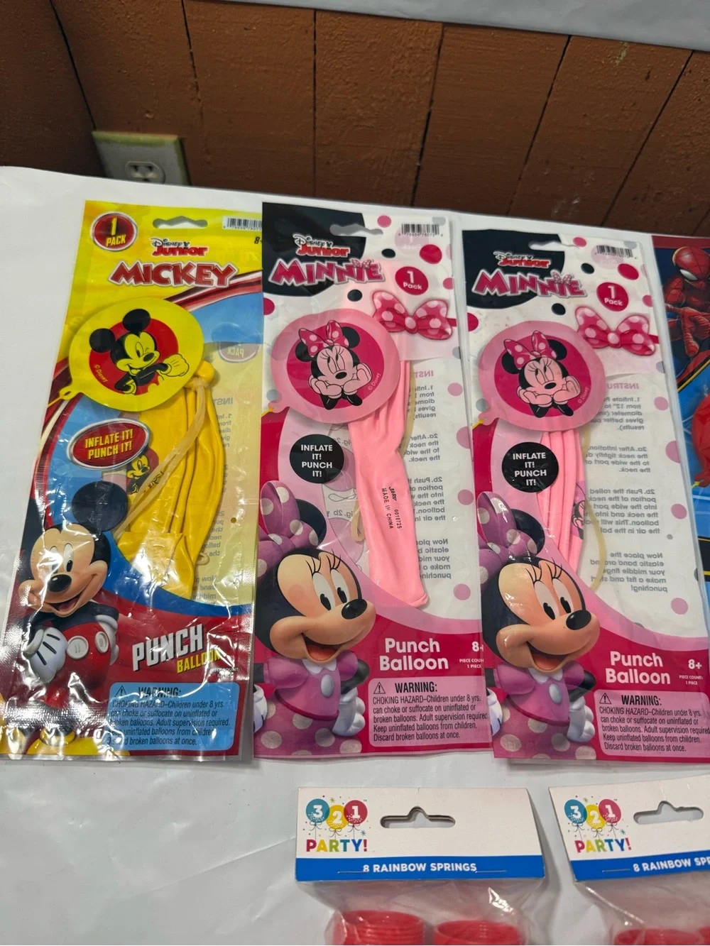 Party favor mix of balloons and toy springs